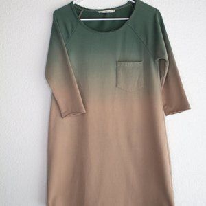 Ellison Tie Dye Ombre Athleisure Sweater Dress